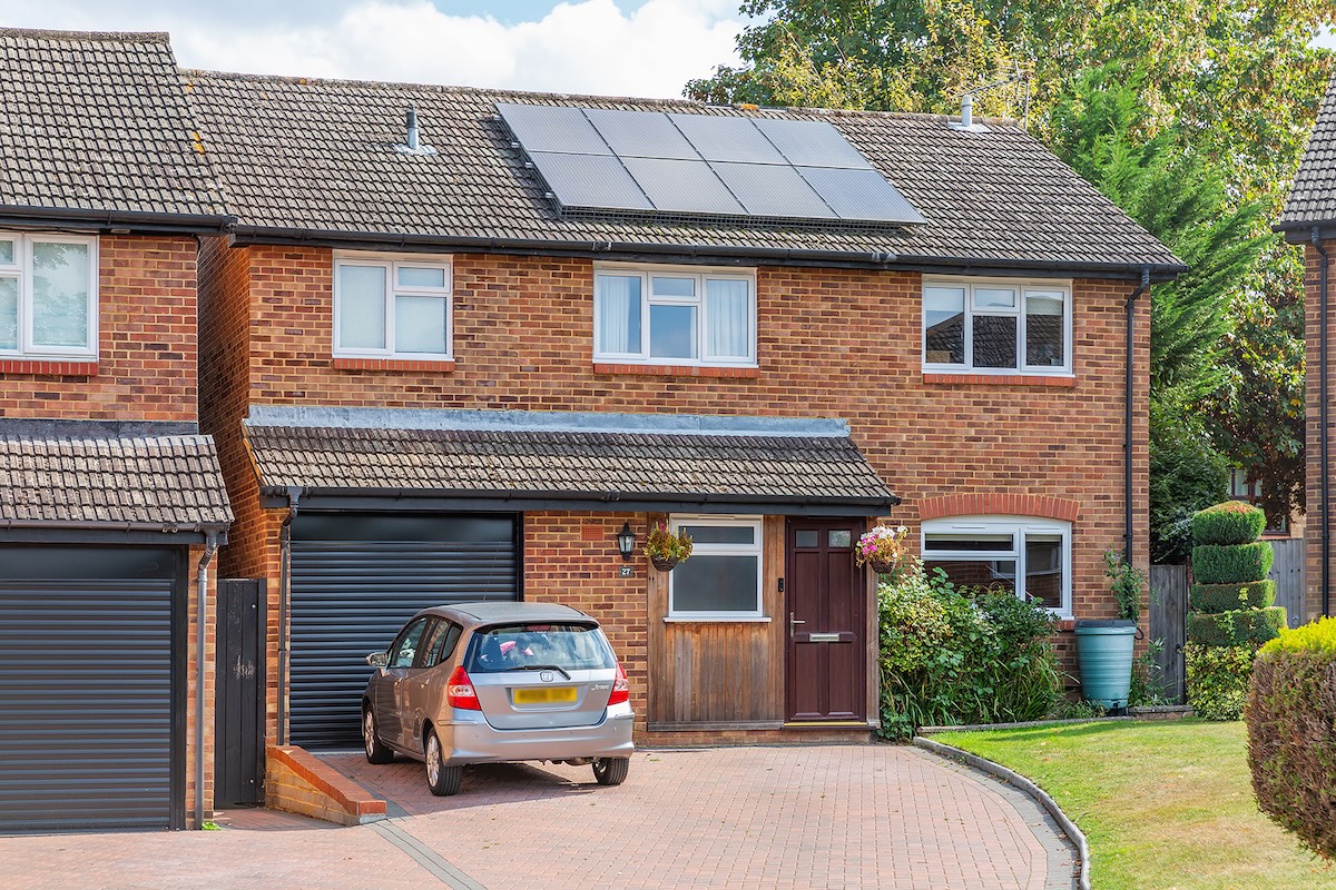 House with solar panels on