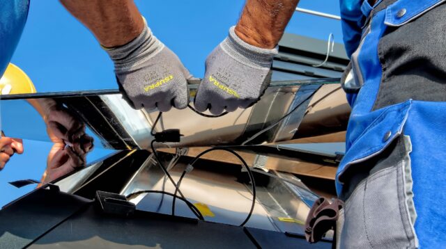Fixing solar panel